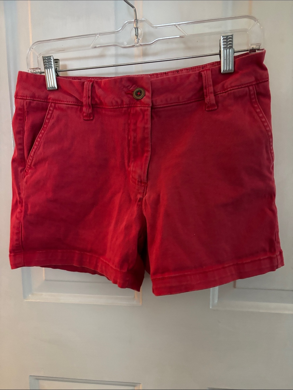 Bright Red Women's Cotton Bermuda Shorts